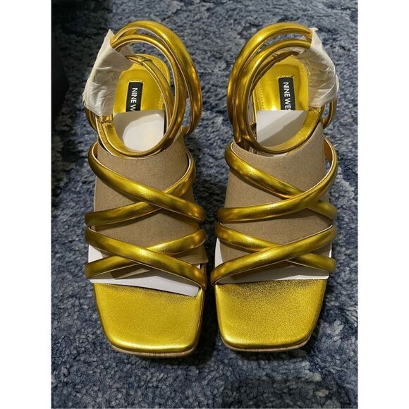 Nine West Corke Ankle Strap Platform Sandal Women’s 8.5 With Box New - Picture 1 of 8